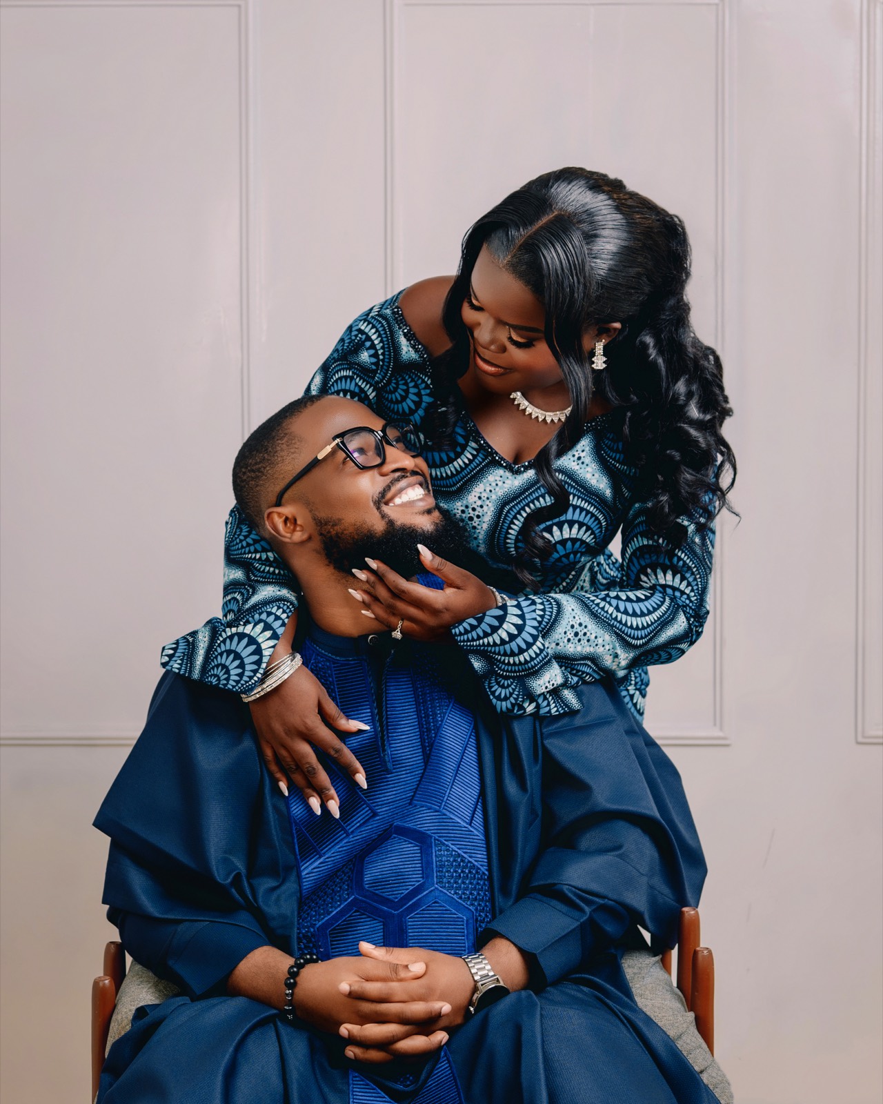 She wraps him in laughter